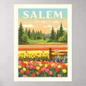 Vintage Salem Oregon Poster (Vorne)