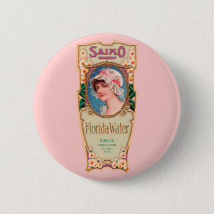 Vintage Salko Florida Water Parfüm Etikett Button