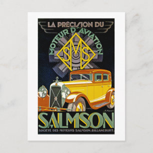Vintage Salmson Automobilwerbung Postkarte