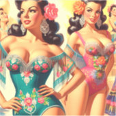 Vintage Salsa-Buttone Aufkleber (Vorderseite)