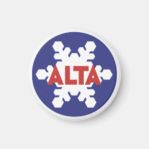 Vintage Salt Lake City, Alta Skigebiet Utah Gesche Magnet