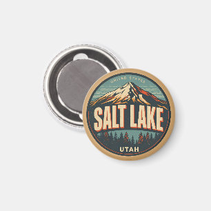 Vintage Salt Lake City Skigebiet Utah Skigeschenk Magnet