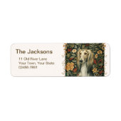 Vintage-Saluki im Stil von William Morris (Vorne)