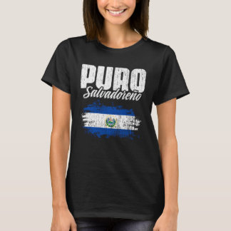 Vintage Salvadorianische Flagge Puro Salvadoreño E T-Shirt