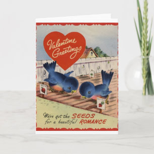 Vintage Samen für Romance Karte des Valentines