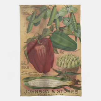 Vintage-Samenkatalog Johnson & Stokes Teetuch Geschirrtuch