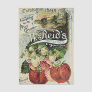 Vintage Samenkatalog, Reid's Nurseries, 1895 Seidenpapier