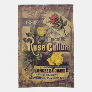 Vintage-Samenkatalog-Teetuch Geschirrtuch