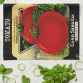 Vintage-Samenpaket, Card Seed Co., Teetuch Geschirrtuch (Gefaltet)