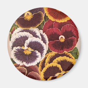 Vintage-Samenpaket-Etiketten, Garten-Stiefmütterch Magnet