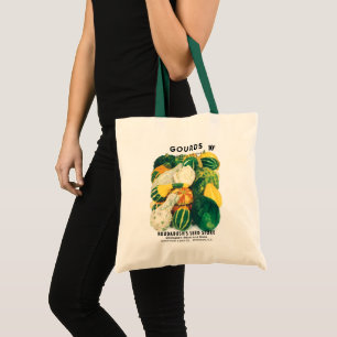 Vintage-Samenpaket-Kunst, gemischte Kürbisse Tragetasche