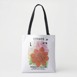 Vintage-Samenpaket-Kunst, Kosmos-Gartenblumen Tasche