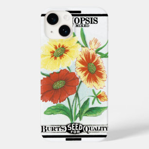 Vintage-Samenpaket-Label-Kunst, Calliopsis-Blumen Case-Mate iPhone 14 Hülle