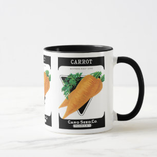 Vintage-Samenpaket-Label-Kunst, Danvers-Karotten Tasse