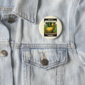 Vintage-Samenpaket-Label-Kunst Gelber Sommersquash Button (Beispiel)