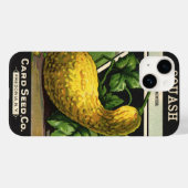 Vintage-Samenpaket-Label-Kunst Gelber Sommersquash Case-Mate iPhone Hülle (Rückseite (Horizontal))