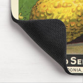 Vintage-Samenpaket-Label-Kunst Gelber Sommersquash Mousepad (Ecke)