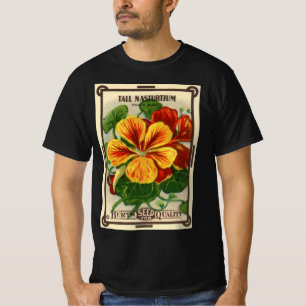 Vintage-Samenpaket-Label-Kunst, Kapuzinerkresse-Bl T-Shirt