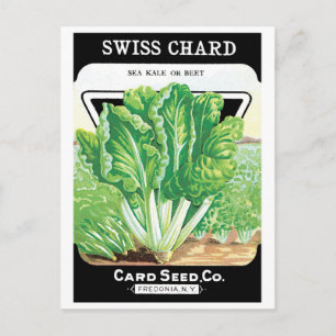 Vintage-Samenpaket-Label-Kunst, Schweizer Mangold- Postkarte