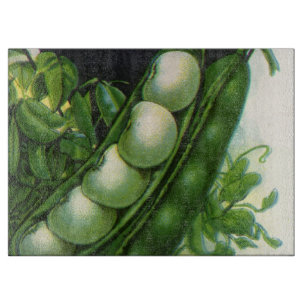 Vintage-Samenpaket-Label-Kunst, Stangen-Limabohnen Schneidebrett