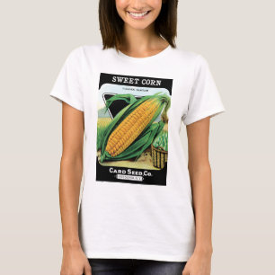 Vintage-Samenpaket-Label-Kunst, Süßer Gelber Mais T-Shirt