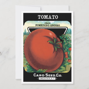 Vintage-Samenpaket-Label-Kunst, Tomate Pomodoro