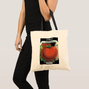 Vintage-Samenpaket-Label-Kunst, Tomate Pomodoro Tragetasche