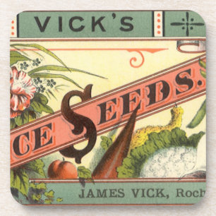 Vintage-Samenpaket-Label-Kunst, Vick's Choice Seed Getränkeuntersetzer