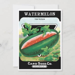 Vintage-Samenpaket-Label-Kunst, Wassermelonen Obst