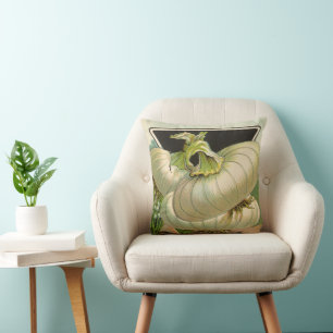 Vintage-Samenpaket-Label-Kunst Weiße Bermuda-Zwieb Kissen
