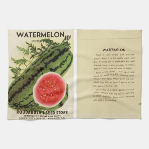 Vintage-Samenpaket Wassermelone Tea Towel Geschirrtuch