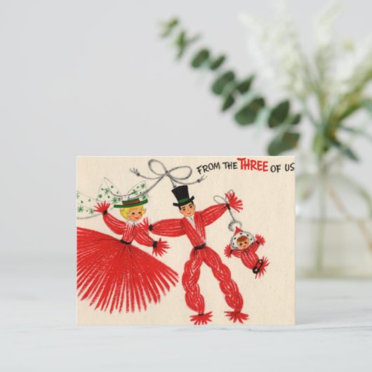 Vintage Sammelkarte Feiertagskarte (Stehend Vorderseite)