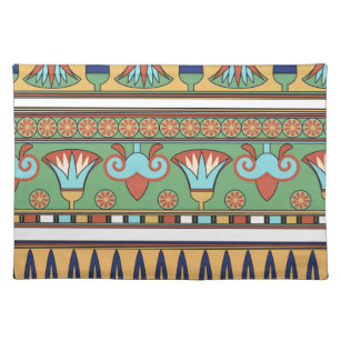 Vintage Sammlung ägyptischer Ornamente Stofftischset