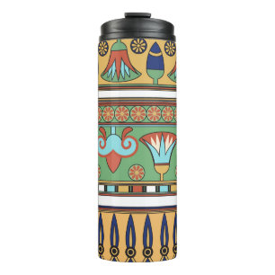 Vintage Sammlung ägyptischer Ornamente Thermosbecher
