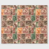 Vintage Sammlung australischer Briefmarke Geschenkpapier (Flach)