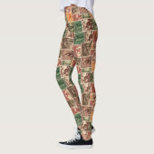 Vintage Sammlung australischer Briefmarke Leggings (Links)