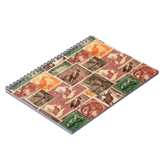 Vintage Sammlung australischer Briefmarke Notizblock (Linke Seite)