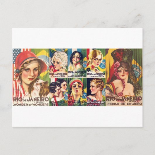 Vintage Sammlung Rio de Janeiro Postkarte (Vorderseite)