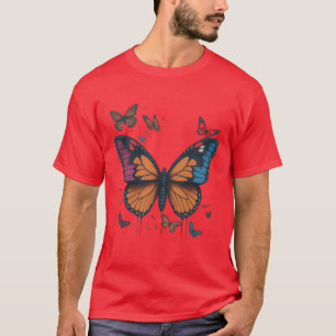 Vintage Sammlung von Butterfly Collage T - Shirt" T-Shirt