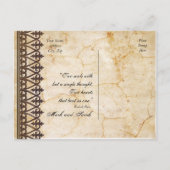 Vintage Sammlung von Pergament Save the Date Ankündigungspostkarte (Rückseite)
