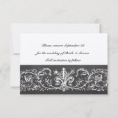 Vintage Sampler-Platine Save the Date (Vorderseite)