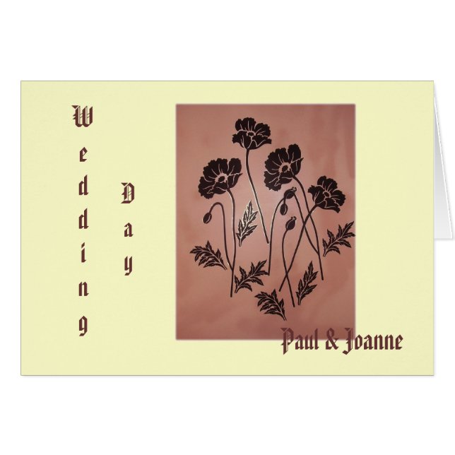 Vintage Samt-Mohnblumen (Vorderseite (Horizontal))