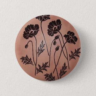 Vintage Samt-Mohnblumen Button