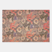 Vintage samtene Blumendrucke Geschenkpapier Set (Vorderseite 2)