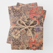 Vintage samtene Blumendrucke Geschenkpapier Set (Beispiel)