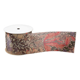 Vintage samtene Blumendrucke Satinband