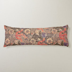 Vintage samtene Blumendrucke Seitenschläferkissen