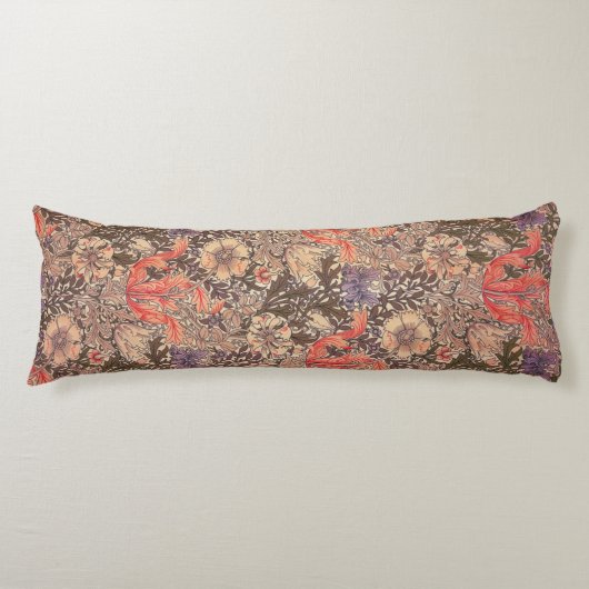 Vintage samtene Blumendrucke Seitenschläferkissen (Vorderseite)