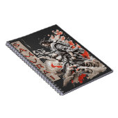 Vintage-Samurai-Design Notizblock (Rechte Seite)