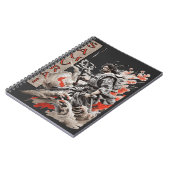 Vintage-Samurai-Design Notizblock (Linke Seite)